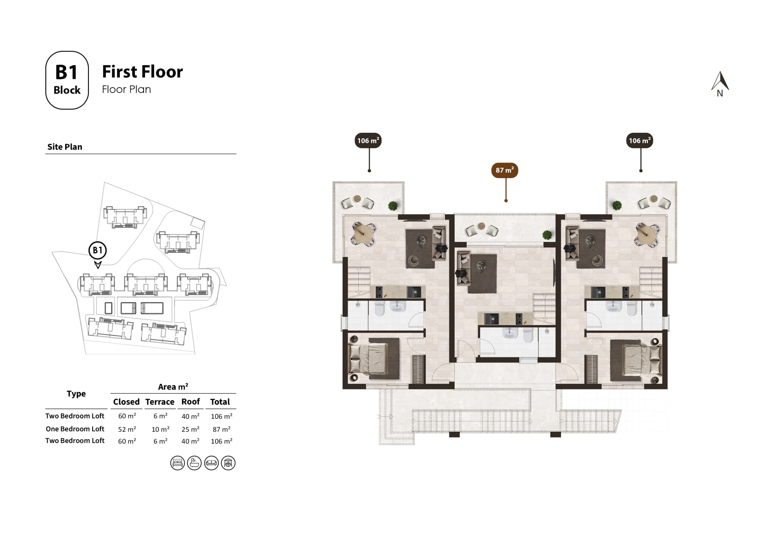 Malibu-5-B1-blok-1-birinci-kat-plani